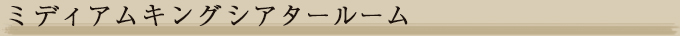 ミディアムキングシアタールーム