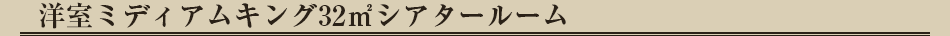 洋室ミディアムキング32㎡シアタールーム